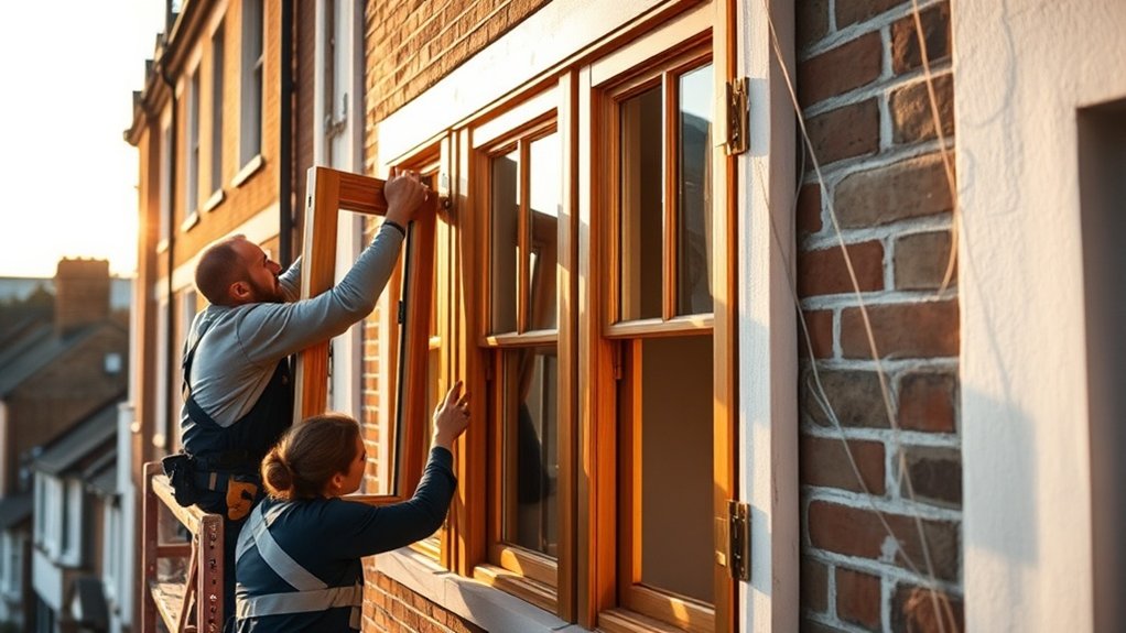 Wooden Window Installation Iver